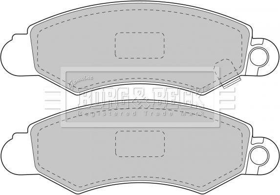 BORG & BECK Комплект тормозных колодок, дисковый тормоз BBP1606